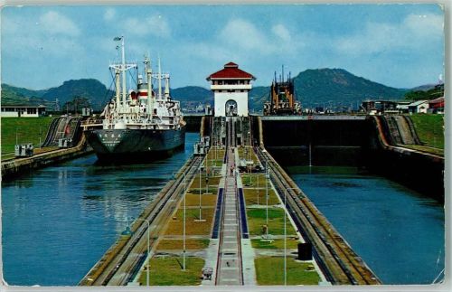 Panama City Miraflores Locks of the Panama Canal as seen from Miraflores Brigde