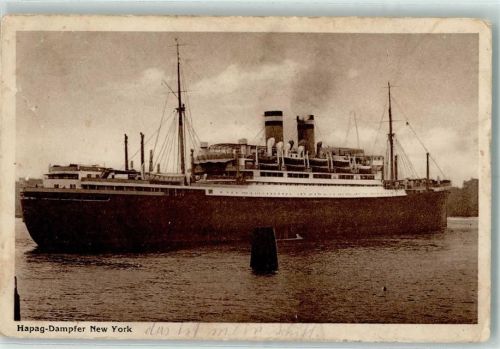 Hamburg 1921 Hapag Dampfer New York