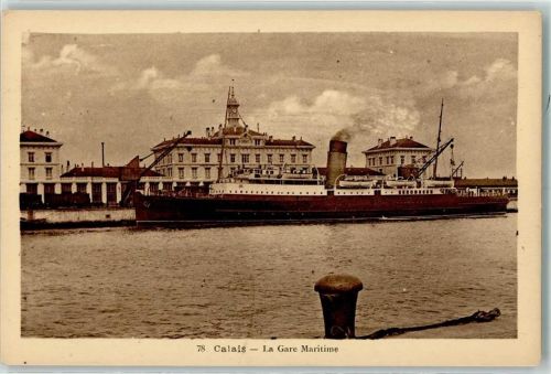 Calais 1929 La Gare Maritime AK