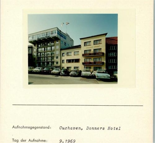 Cuxhaven Donners Hotel Foto montiert auf Karton