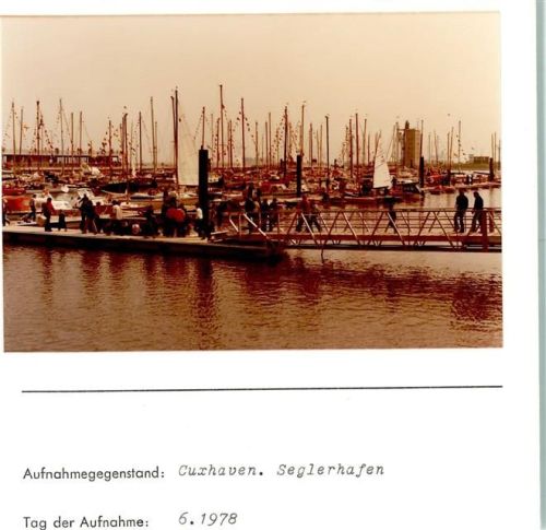 Cuxhaven Alte Segler Seglerhafen Foto montiert auf Karton