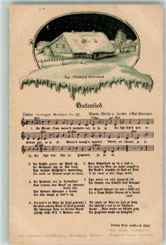 Erzgeb. Mundart Nr. 22 AK Erzgebirge Liederkarte