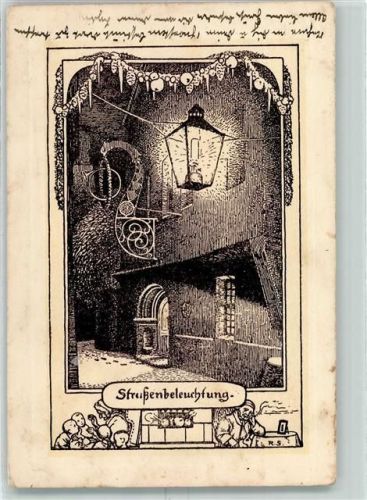 Waldenburg Straßenbeleuchtung Ort lt. Stempel