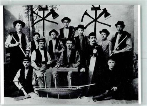 Flensburg Lehrlinge der Flensburger Schiffbau Gesellschaft 1890