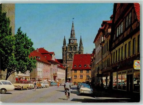Ansbach Martin-Luther-Platz Gumbertuskirche Farbengeschäft