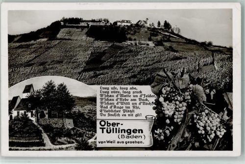 79539 W7850 Tüllingen - Ortsansicht Ober-Tüllingen Weinberge Trauben