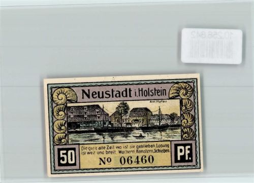 Neustadt Notgeld 50 Pfennig Am Hafen Pferdekutsche