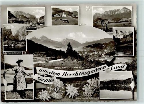 Berchtesgaden Schellenberg Obersee Königsee Frau in Tracht