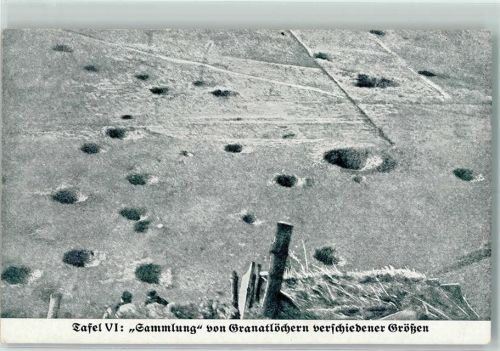 Sammlung von Granatlöchern WK I