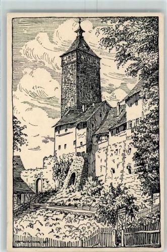 Waldenburg 1904 Kirche nach Zeichng. von A. Hirsching