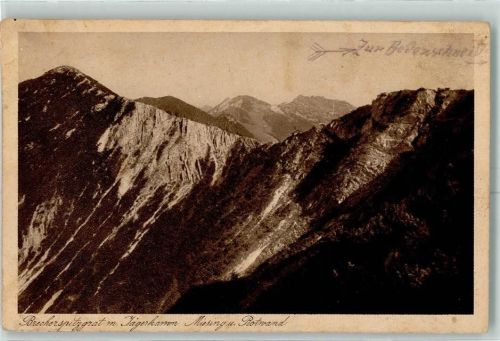 Bodenschneidhaus Brecherspitzgrad Jägerkamm Hüttenstempel Bahnpost Zug 1320