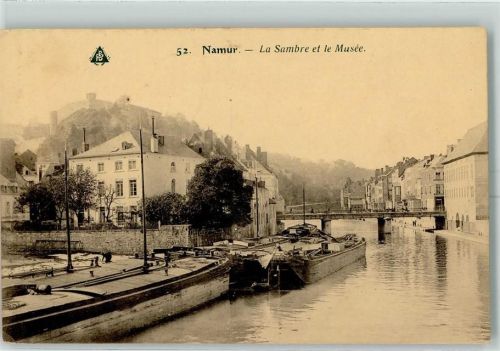 Namur 1918 Frachtschiffe Feldpost WK I