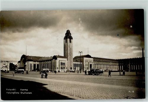 Helsinki 1932 Bahnhof Omnibus