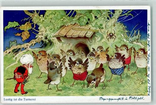 1940 Zwerg Spinne Tiere vermenschlicht Verlag Oppel & Hess Nr. 1510-2