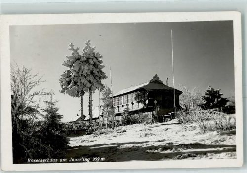 Spitz Rasocher-Haus auf dem Jauerling Hüttenstempel Winter