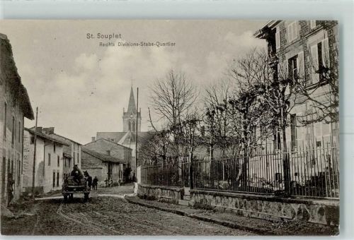 Saint-Souplet 1915 Kirche Feldpost WK I