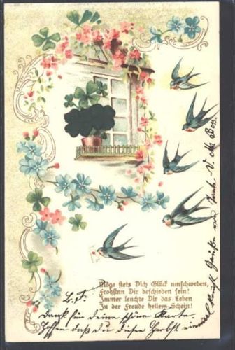 1903 Prägedruck Gedicht Vergissmeinnicht AK