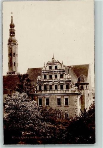 Zittau Klosterkirche mit Histor. Giebel