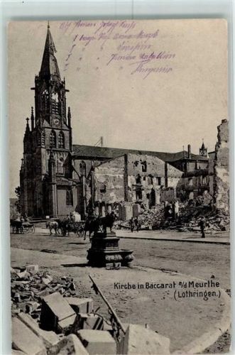 Baccarat Kirche Trümmer