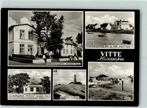 18565 O2359 Vitte - HOG Strand Hotel FDGB Erholungsheim Deutsches Haus Leuchtturm Gasthau Heiderose