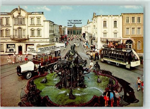 Brühl Phantasialand Neptunbrunnen Alt Berlin Pferdestraßenbahn