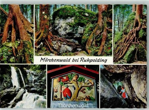 Ruhpolding Märchenwald Rückseite mit Abschürfungen bzw Kleberesten