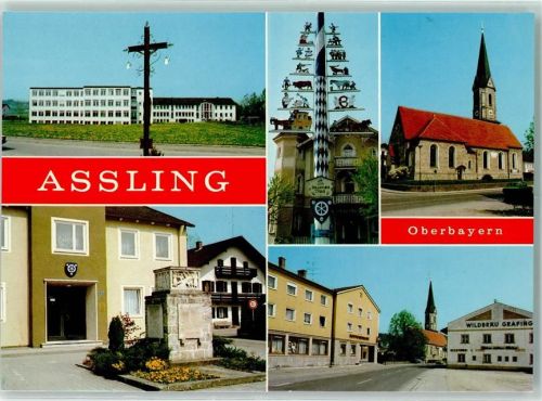 Aßling Rückseite mit Abschürfungen bzw Kleberesten