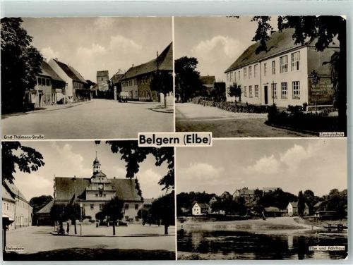 Belgern Ernst-Thalmann-Straße Zentralschule Stalinplatz Elbe Fährhaus