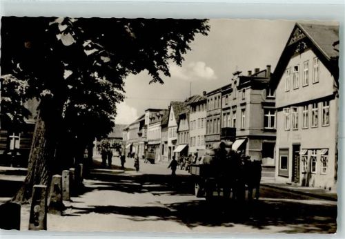 Parchim Straße des Friedens Pferdefuhrwerk