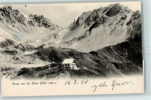 Ulmer Hütte Beschreibung aufgeklebt Hüttenstempel