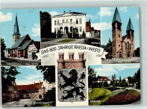 Rheda Rathaus Schloß Innenhof Stadtpark
