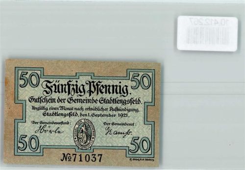 Stadtlengsfeld Notgeld Schäfer Eichhörnchen