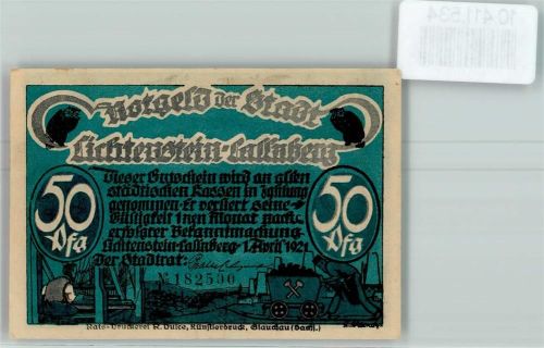 Lichtenstein Notgeld Scherenschnitt Eule