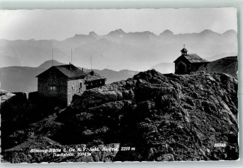 Simonyhütte - Beschreibung aufgeklebt Hüttenstempel