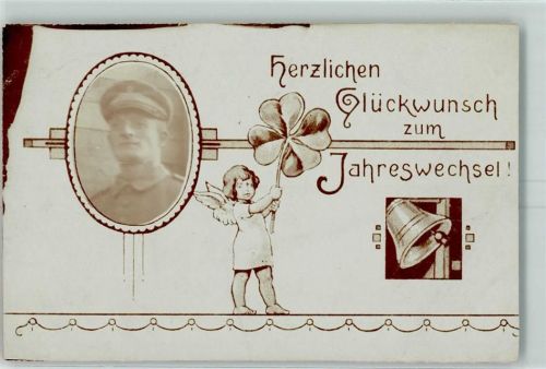 Neujahr Bild eines Soldaten AK