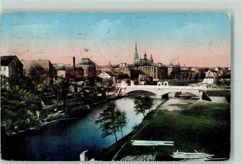 Plzen 1915 Ansicht gegen die Kaiser Franz Josefs-Brücke