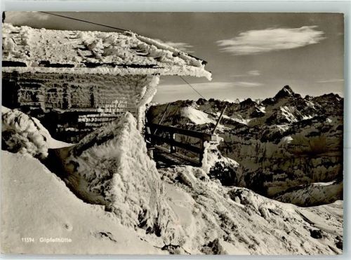 Nebelhorn Gipfelhütte Allgäuer Alpen Winter