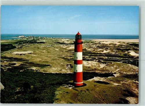 Amrum Fliegeraufnahme Leuchtturm Leuchtfeuer