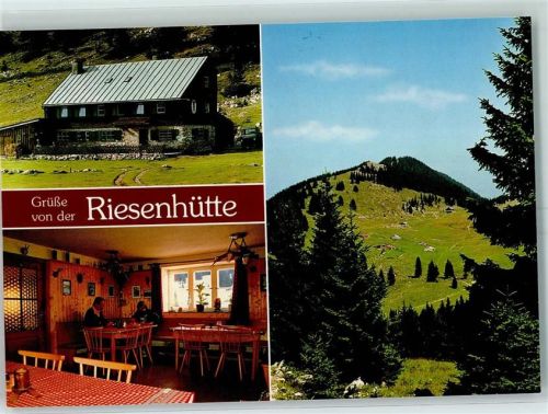 Riesenhütte Hüttenstempel Beschreibung aufgeklebt