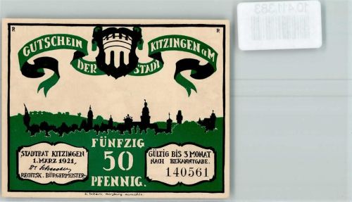 Kitzingen Notgeld Scherenschnitt