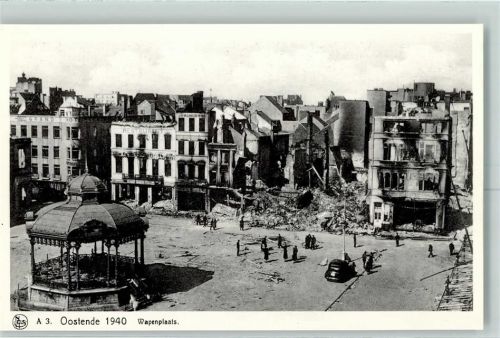 Ostende zerstörte Gebäude 1940