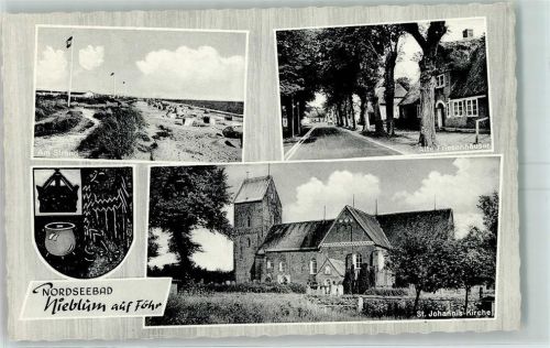 Nieblum Nordseebad Kirche Strand Allee Insel Föhr