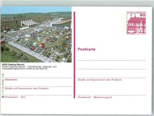 Castrop-Rauxel Veranstaltungszentrum Parkplatz Postkarte