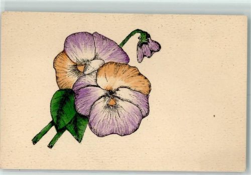 Blumen AK Ausmalkarte