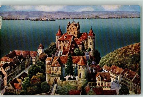 Meersburg Vogelschau Schloss