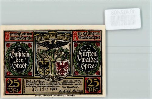 Fürstenwalde Notgeld