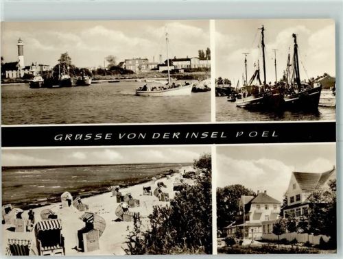 Insel Poel Strand Strandkörbe Fischerkutter