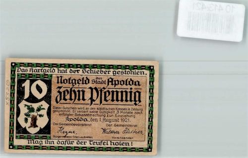 99510 O5320 Apolda - Notgeld