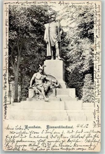 Mannheim 1912 Bismarckdenkmal