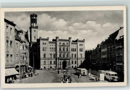 Zittau Platz der Jugend mit Rathaus